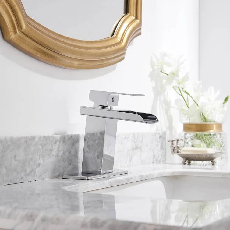 VIBRANTBATH YZJ9009-C-2 Single-Hole Single-handle Bathroom Faucet with Drain Assembly