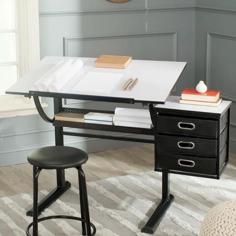 Miceal Metal Base Drafting Table