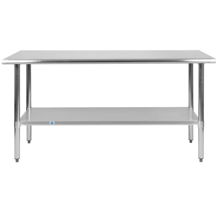 Flash Furniture Woodford NSF Certified Stainless Steel Prep and Work Table with Undershelf