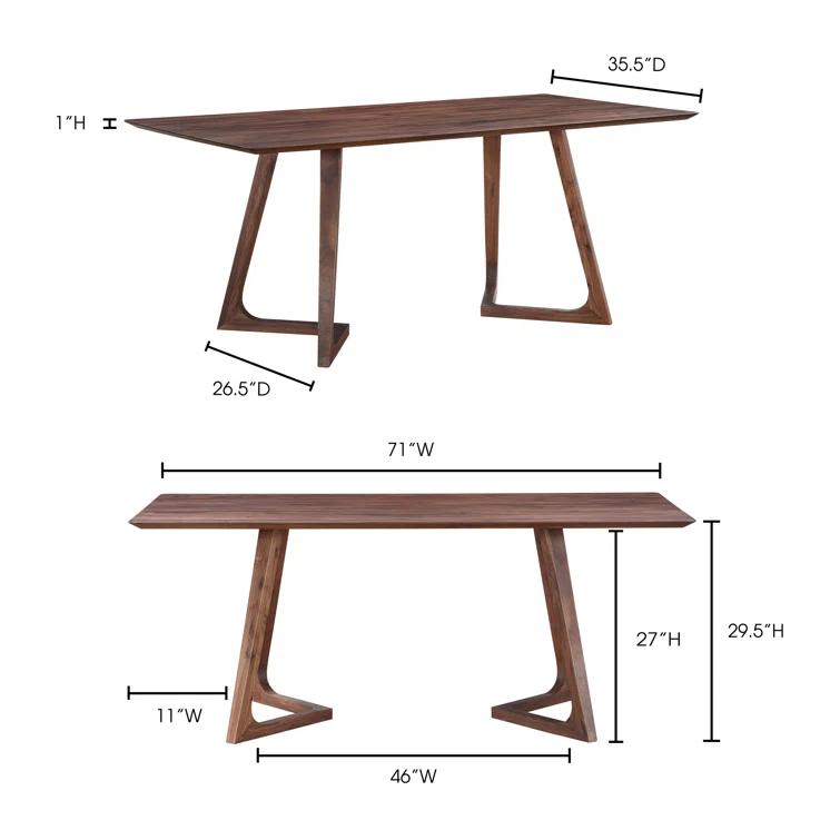 Silas Solid Wood Dining Table (76")