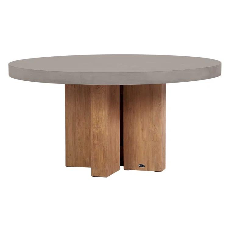 Seasonal Living Java Round Concrete Outdoor Dining Table