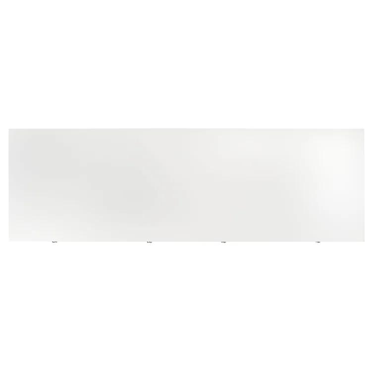 Mid-Century Double Dresser with Felt-Lined Drawer, White/Silver