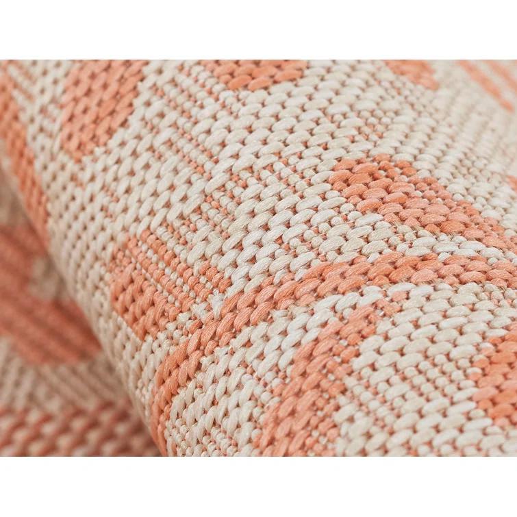Kasey Floral Coral/Beige Indoor / Outdoor Area Rug