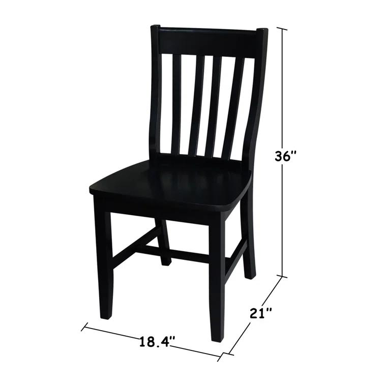 August Grove® Toby 18.5'' H Solid Wood Side Chair (Set of 2)