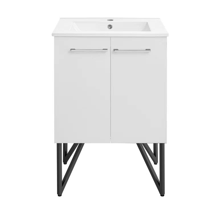 Annecy 24 In. Bathroom Vanity With Ceramic Sink Top