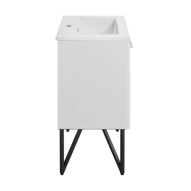 Annecy 24 In. Bathroom Vanity With Ceramic Sink Top