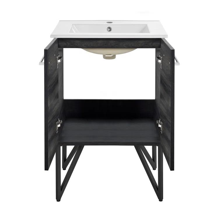 Annecy 24 In. Bathroom Vanity With Ceramic Sink Top