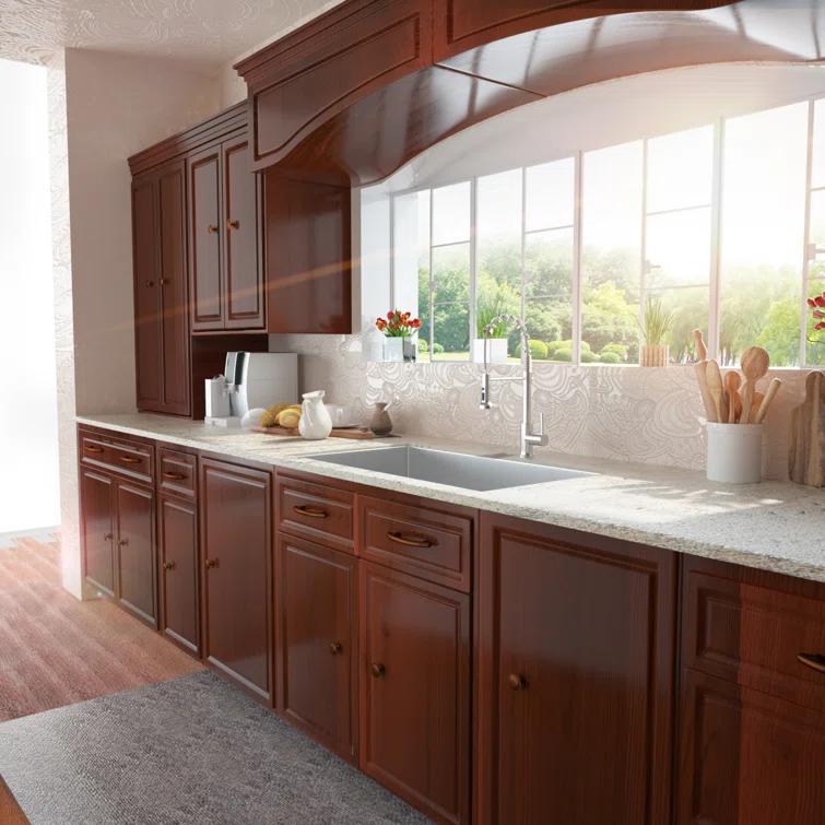 Lordear 28" L x 19" W Undermount Double Bowl 50/50 Kitchen Sink Double Basin 16 Gauge Stainless Steel Sink L28UKS255