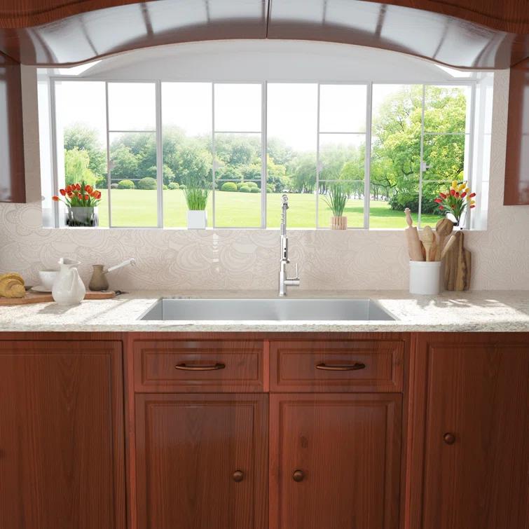 Lordear 28" L x 19" W Undermount Double Bowl 50/50 Kitchen Sink Double Basin 16 Gauge Stainless Steel Sink L28UKS255