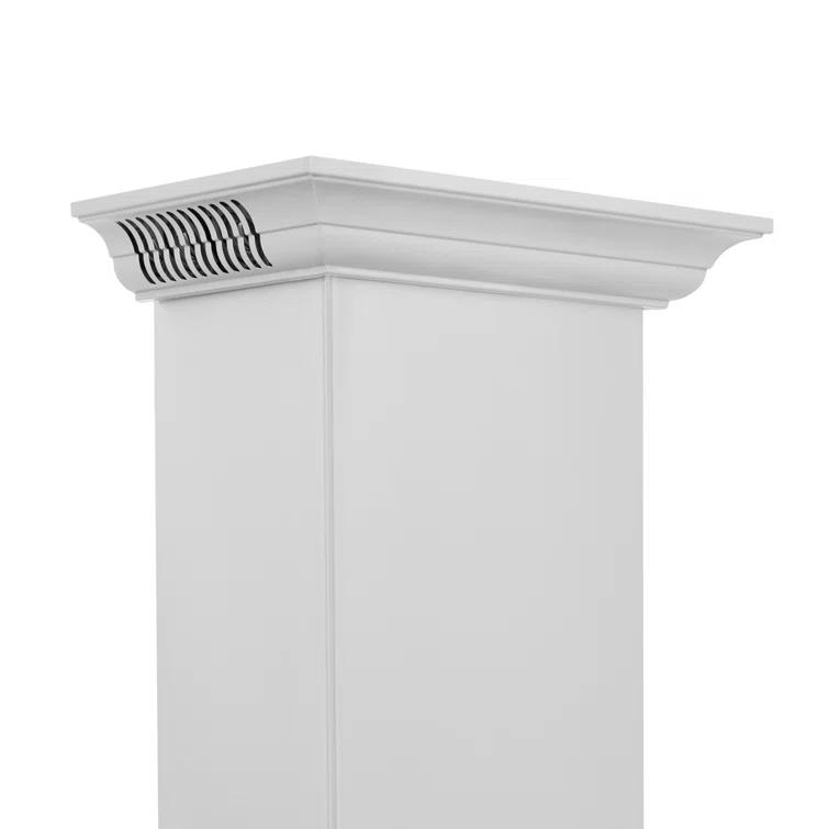 30 in. ZLINE CrownSoundDucted Vent Wall Mount Range Hood in Stainless Steel W/ Bluetooth Speakers (KF2CRN-BT-30)