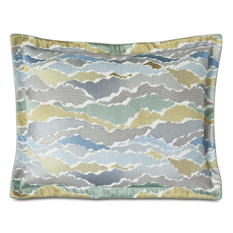 Standard Size Multicolor Cotton Embroidered Pillow Sham