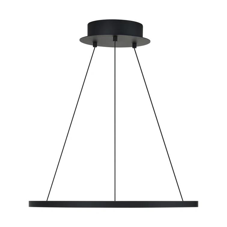 Nightshade Black Modern LED Chandelier with Integrated Light