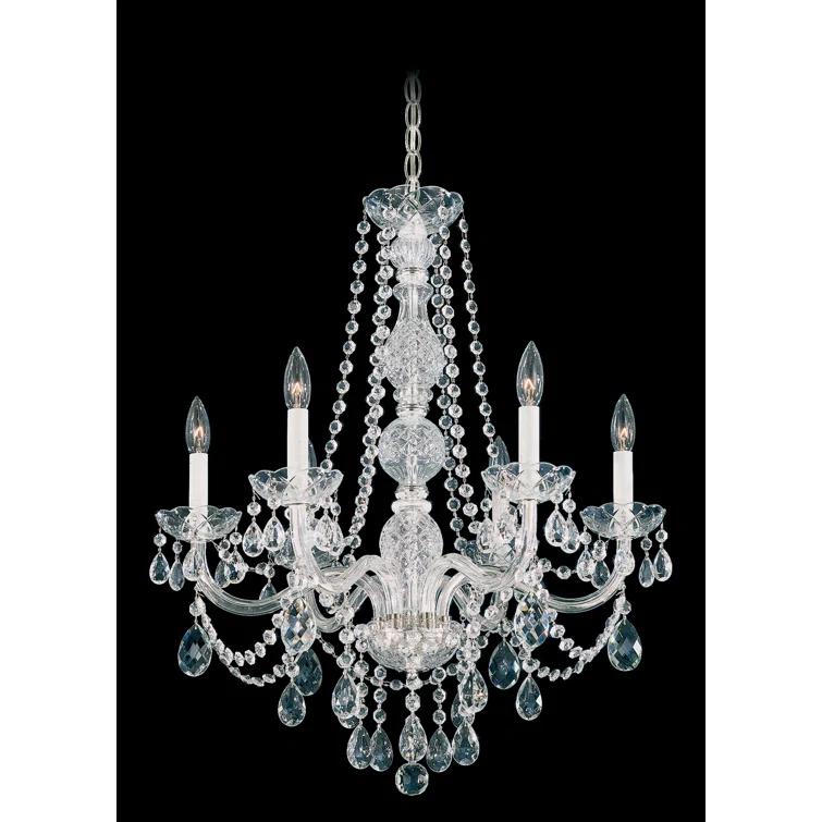 Arlington 6 - Light Glass Classic / Traditional Chandelier