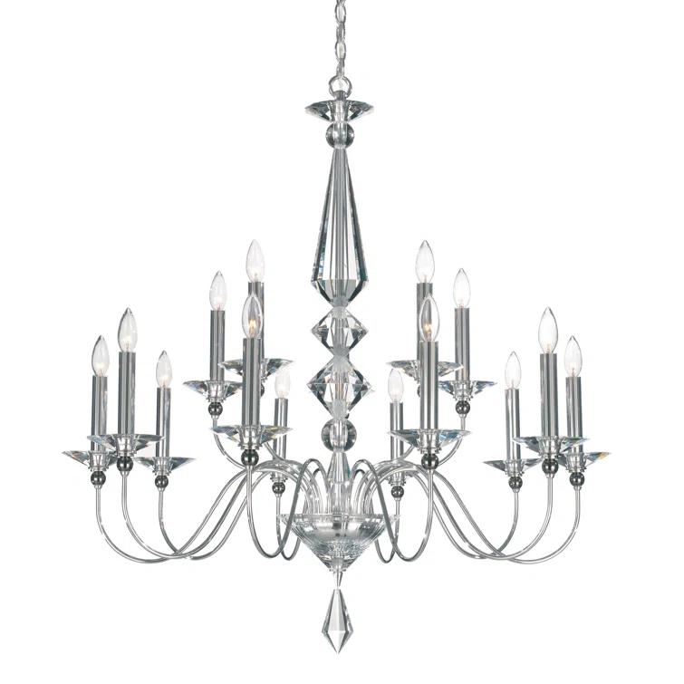 Jasmine 15 - Light Glass Tiered Chandelier