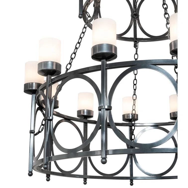 Meyda Lighting Porta 20 - Light Dimmable Tiered Chandelier