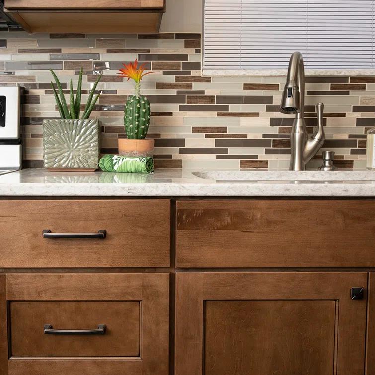 Bridges Kitchen Cabinet Handles, Solid Core Drawer Pulls for Cabinet Doors, 5 1/16" (128mm)