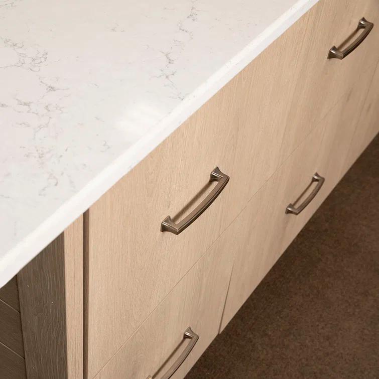 Hickory Hardware Bridges Collection Handle Pull - 5-1/16" Center to Center Cabinet Pull Satin Nickel - Transitional, Deco Hardware for Drawers & Cabinets