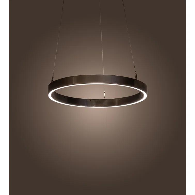 Orren Ellis Keymiyah 1 - Light Bronze Metallic LED Unique/Statement Pendant