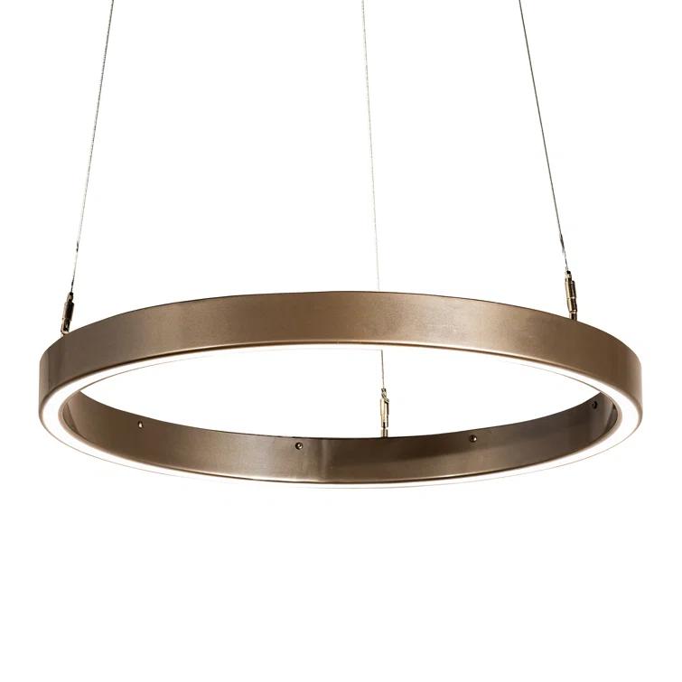Orren Ellis Keymiyah 1 - Light Bronze Metallic LED Unique/Statement Pendant