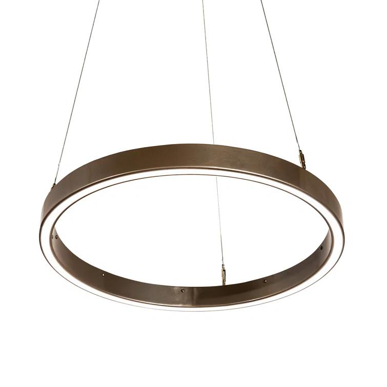 Orren Ellis Keymiyah 1 - Light Bronze Metallic LED Unique/Statement Pendant