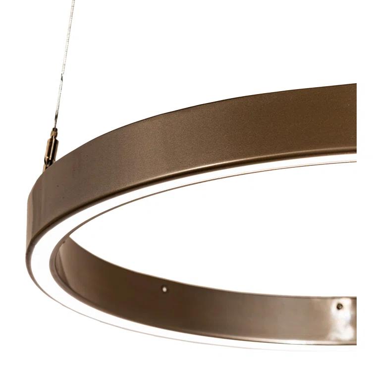 Orren Ellis Keymiyah 1 - Light Bronze Metallic LED Unique/Statement Pendant