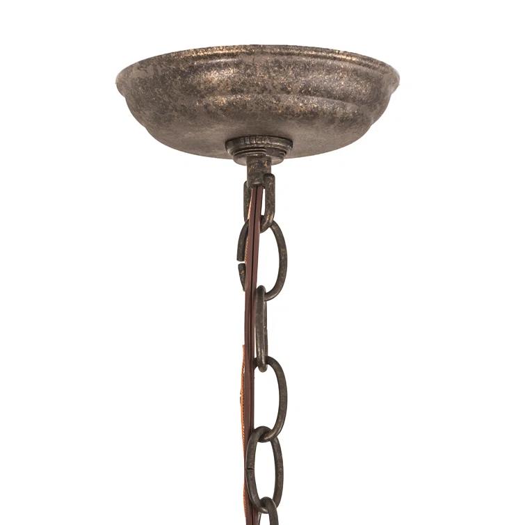 Jenna 25'' Beige and Bronze 5-Light Chandelier