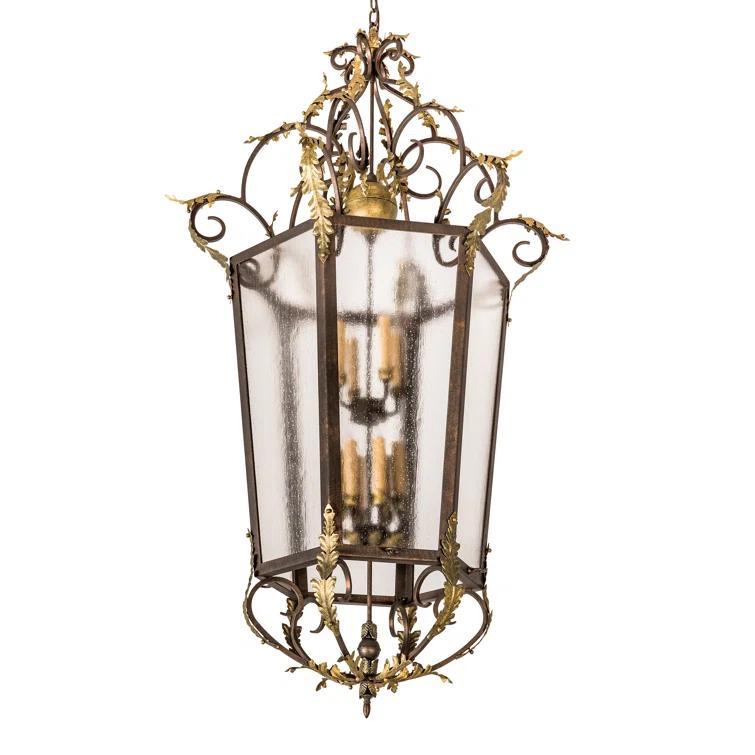 Elisa 12 - Light Dimmable Lantern Square / Rectangle Chandelier