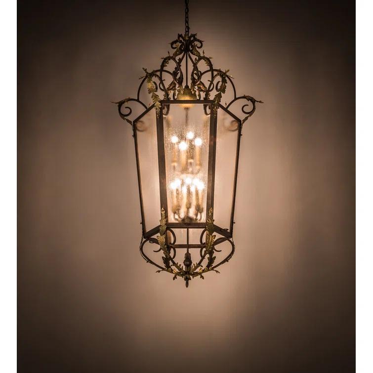 Elisa 12 - Light Dimmable Lantern Square / Rectangle Chandelier