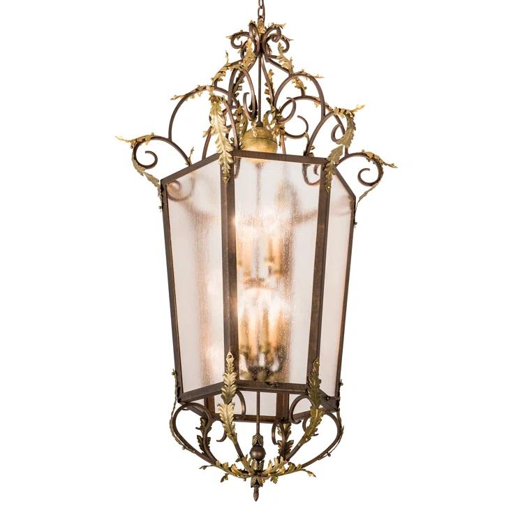 Elisa 12 - Light Dimmable Lantern Square / Rectangle Chandelier