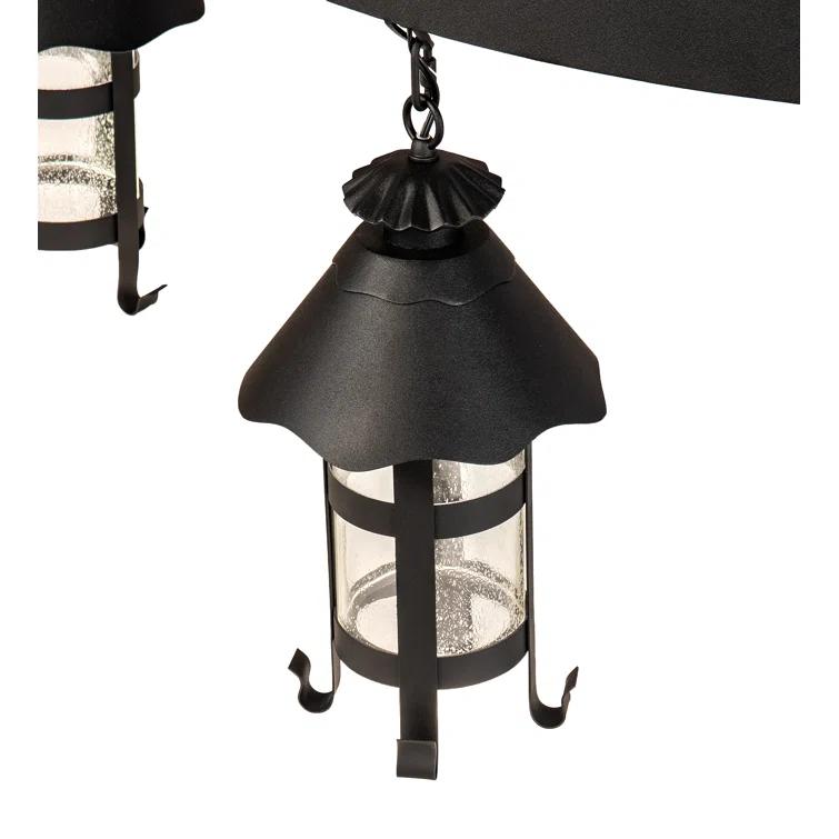 Storybook Cottage Black Crystal 6-Light Chandelier