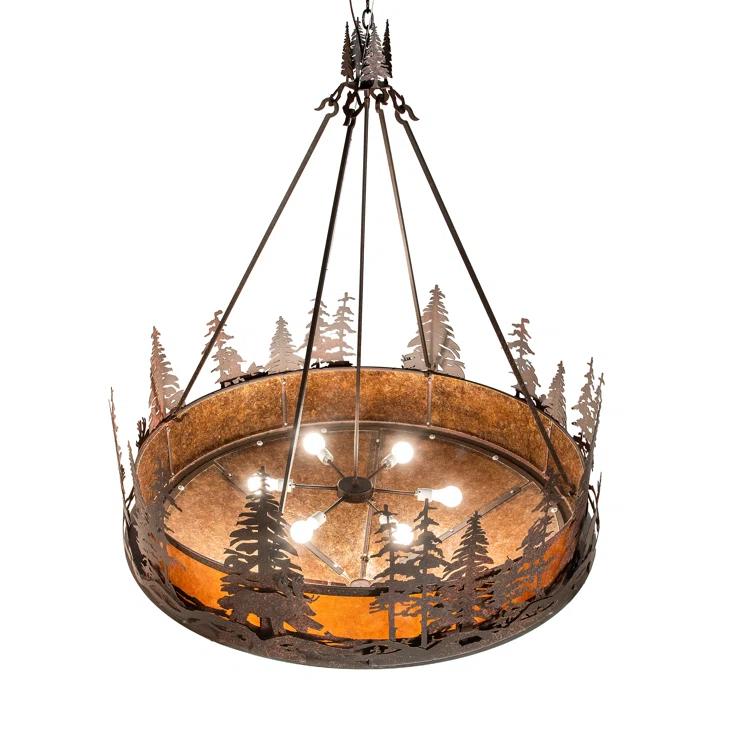 Meyda Lighting Rustic Lodge 6 - Light Rustic Nail Unique/Statement Pendant