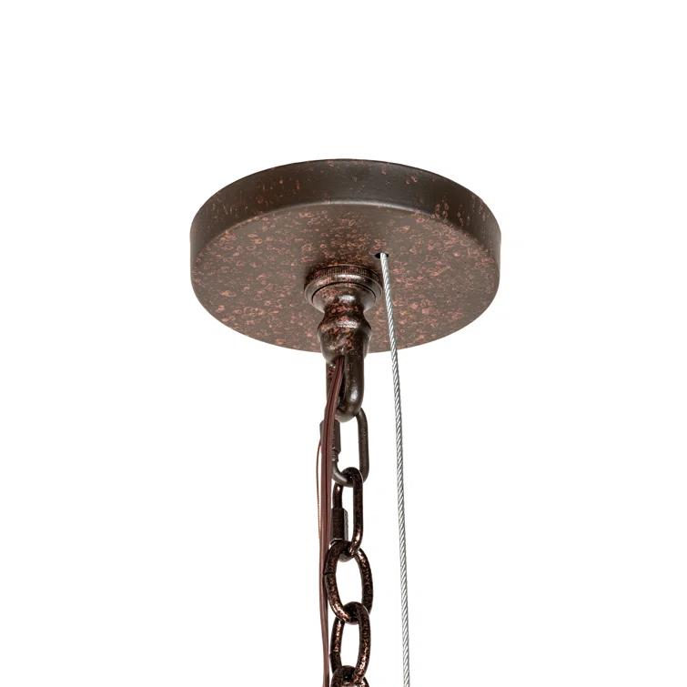 Meyda Lighting Rustic Lodge 6 - Light Rustic Nail Unique/Statement Pendant