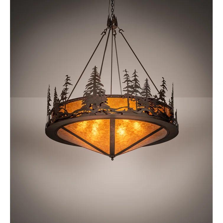 Meyda Lighting Rustic Lodge 6 - Light Rustic Nail Unique/Statement Pendant