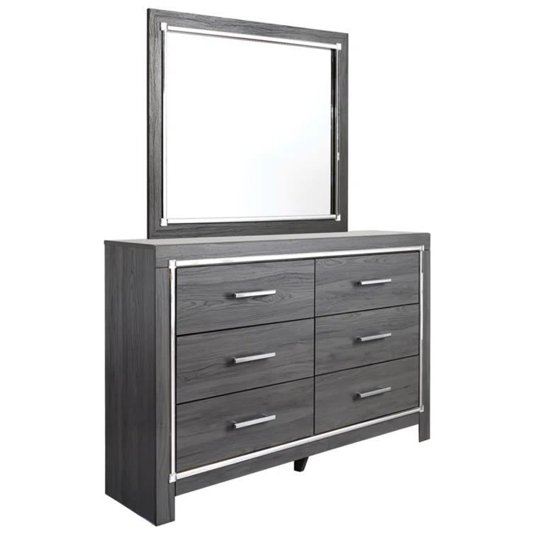 Layeska 60.5'' W 6 - Drawer Dresser with Mirror