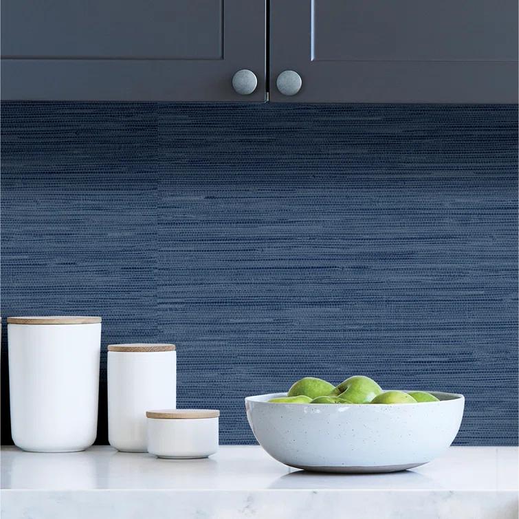 Sand & Stable™ Charleigh Grasscloth peel and stick Wallpaper