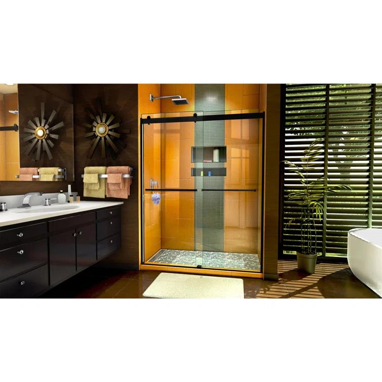 Sapphire 56" W x 76" H Frameless Shower Door