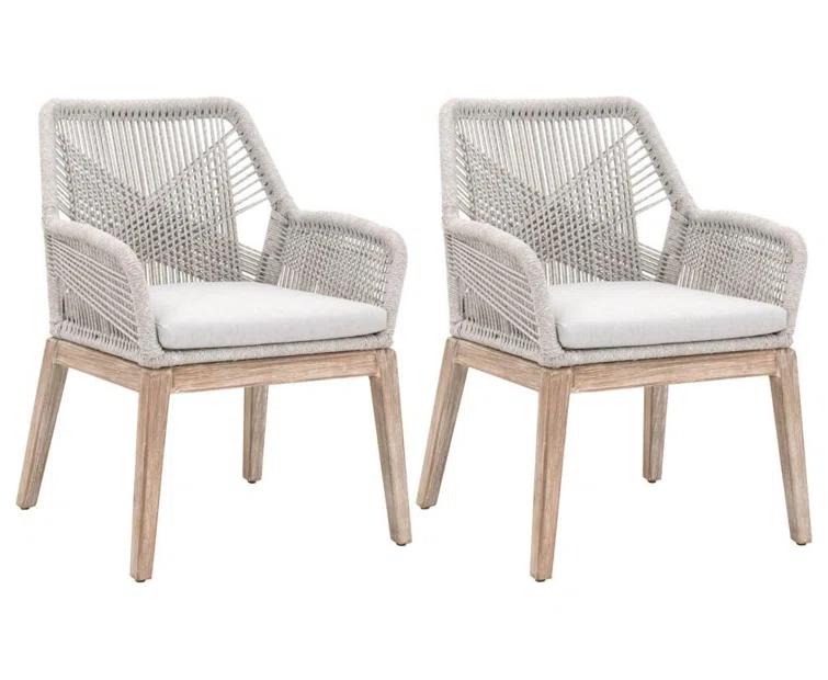 LOOMLAN Woven 19.5'' H Upholstered Armchair (Set of 2)