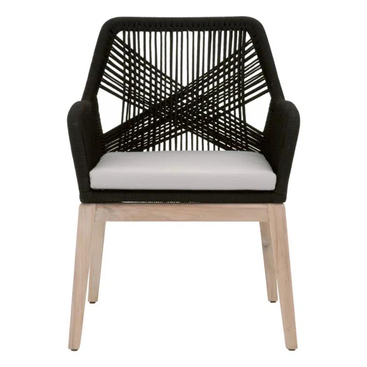 London Indoor / Outdoor Dining Arm Chair - Black