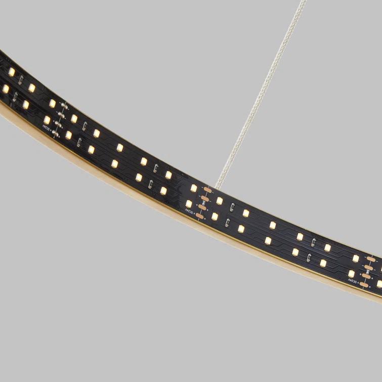 Vellavi Natural Brass 36" LED Chandelier