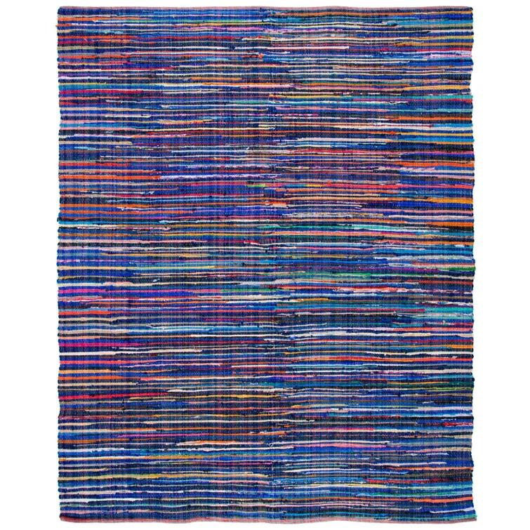 Fales Rag Rug Hand Woven Cotton Striped Rug