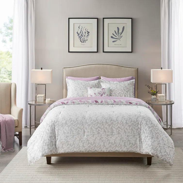 Madison Park Essentials Sofia Microfiber Reversible Comforter Set with Bed Sheets