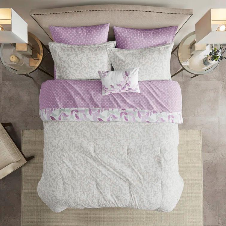 Madison Park Essentials Sofia Microfiber Reversible Comforter Set with Bed Sheets