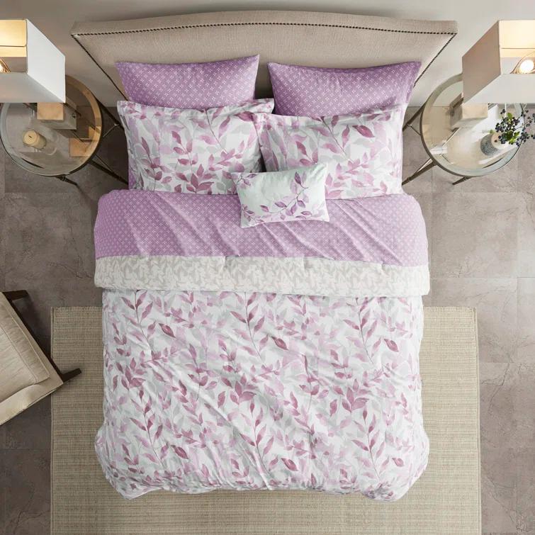 Madison Park Essentials Sofia Microfiber Reversible Comforter Set with Bed Sheets
