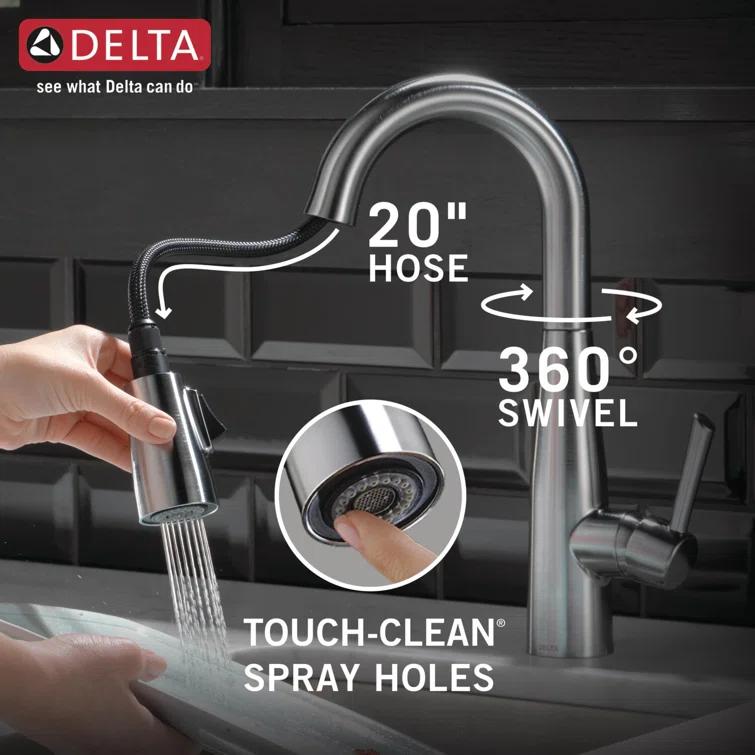 Essa Pull Down Sprayer Bar Faucet, Single Handle Prep Sink Faucet