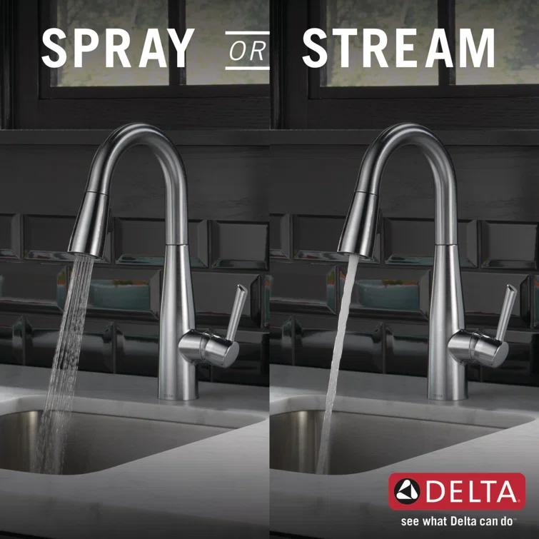Essa Pull Down Sprayer Bar Faucet, Single Handle Prep Sink Faucet