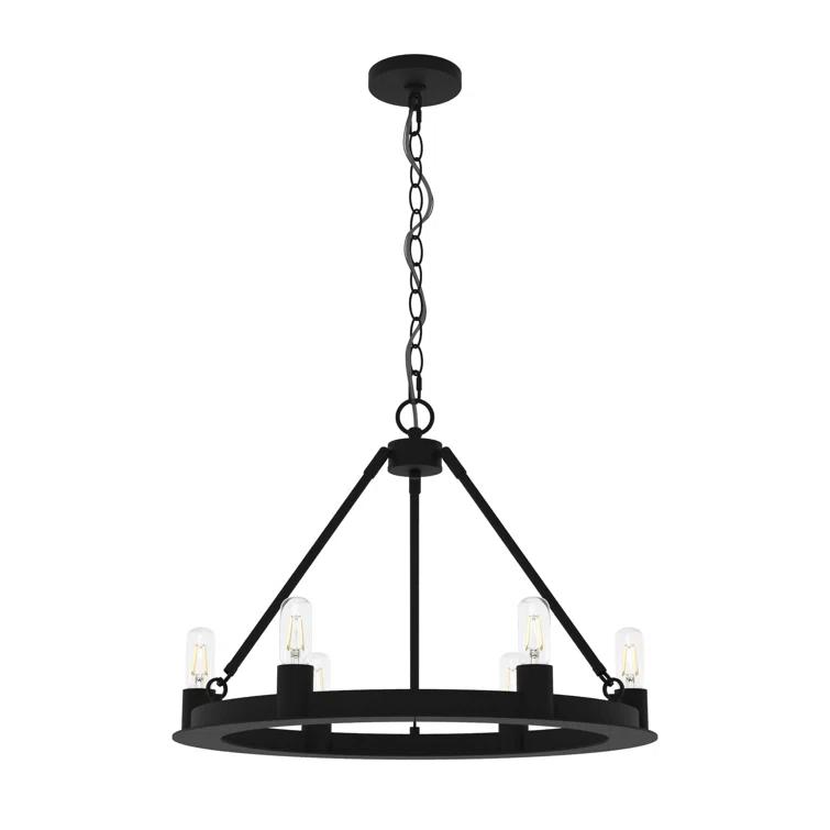 Hunter Saddlewood 6 Light Chandelier Ceiling Light Fixture