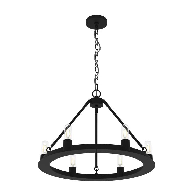 Hunter Saddlewood 6 Light Chandelier Ceiling Light Fixture
