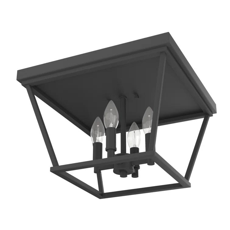 Hunter Fan Laurel Ridge 4 - Light 14'' Lantern Square / Rectangle Flush Mount