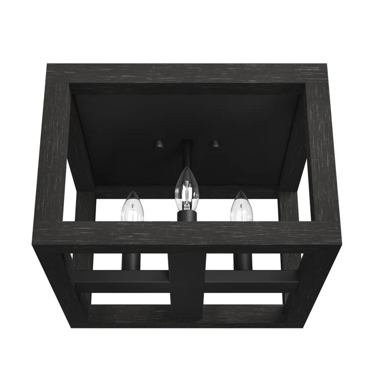Squire Manor 4 - Light 12'' Lantern Square / Rectangle Flush Mount