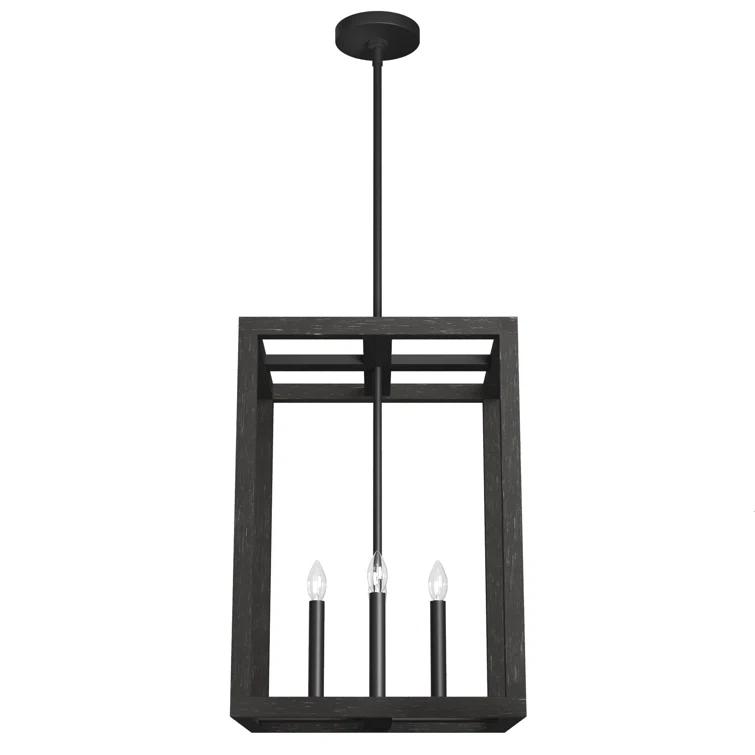 Hunter Fan Squire Manor 4 - Light Lantern Rectangle Chandelier